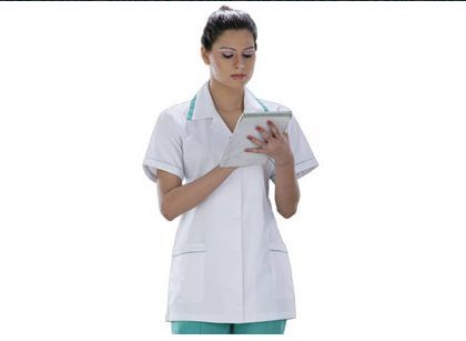 Medical uniform in white